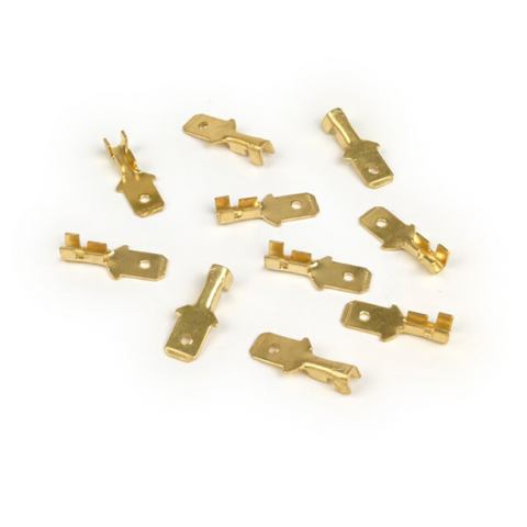 Faston innesto lamellare maschio 6.3mm Ø=1.0-1.5mm²confezione da 10 pz