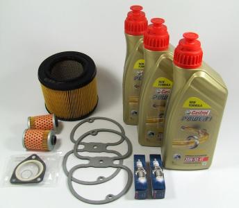 Kit tagliando 15000 KM Bmw R 2V modelli con radiatore olio, filtro aria tondo, con olio Castrol Power1 20w50