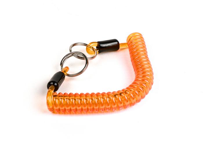 Portachiavi a spirale arancio vespa vari colori lunghezza 15 cm