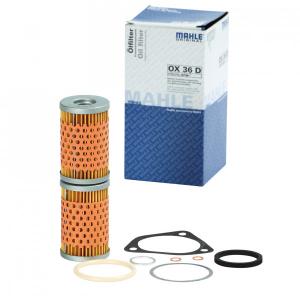 Set filtro olio OX36D in due parti Mahle per BMW 2 valvole con radiatore olio