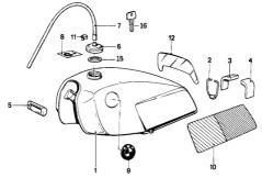 Supporto serbatoio in gomma anteriore per R 80 G/S