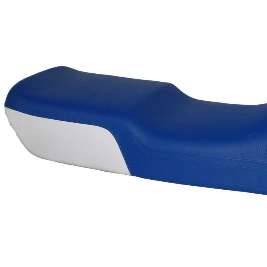 Fodera sella bianca e blu per BMW R 80 GS, R 100GS, R 100 GS PD per sella originale standard