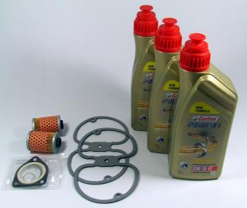 Kit tagliando 7500 KM Bmw R 2V modelli con radiatore olio con olio Castrol Power1 20w50  