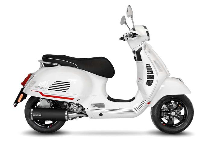 Marmitta LEOVINCE Nera marmitta completa- Vespa GTS Super HPE 300 (Euro 5, ZAPMD3100, ZAPMD3101, ZAPMD3101)  acciaio inox nero