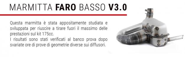 Marmitta Faro Basso V3 CC Corsa per GT 175 CC Corsa